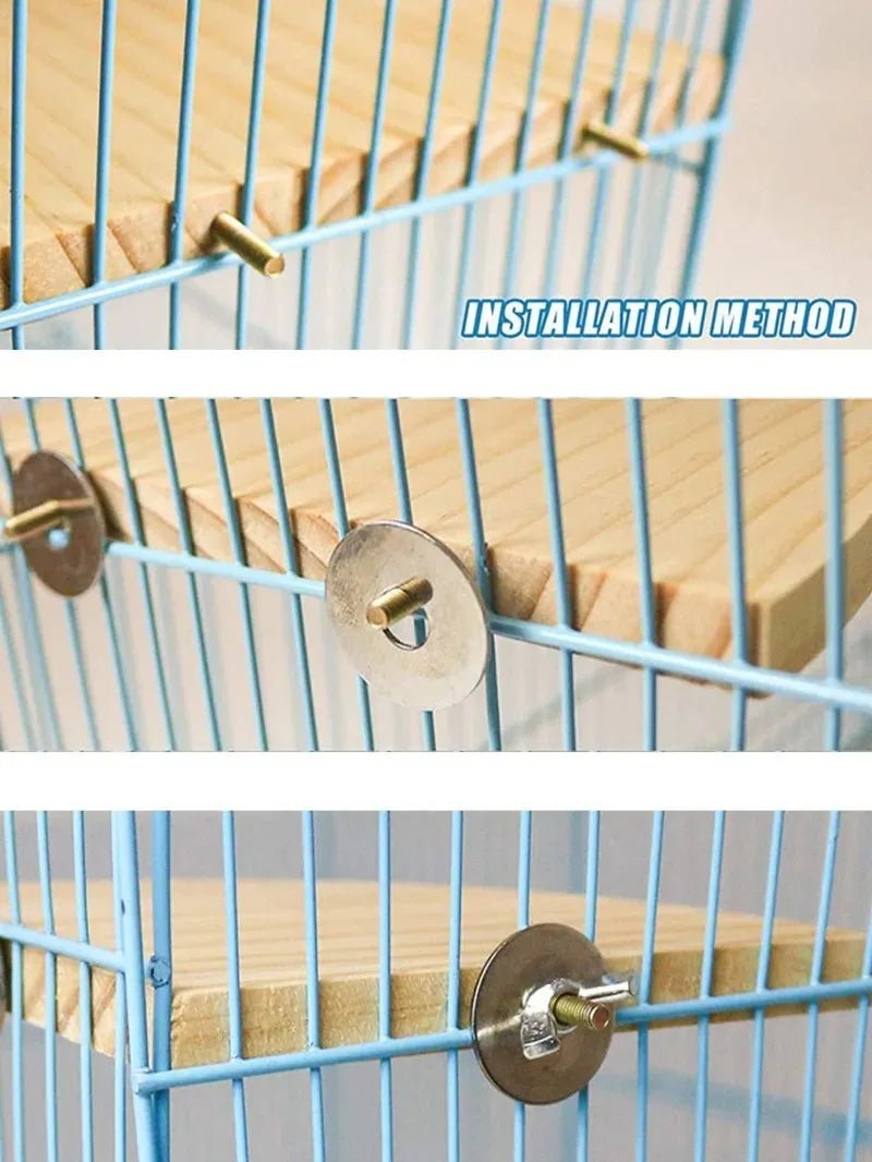 Wooden Bird Perch Stand - Natural Platform for Parrots, Parakeets - The Best For Pets