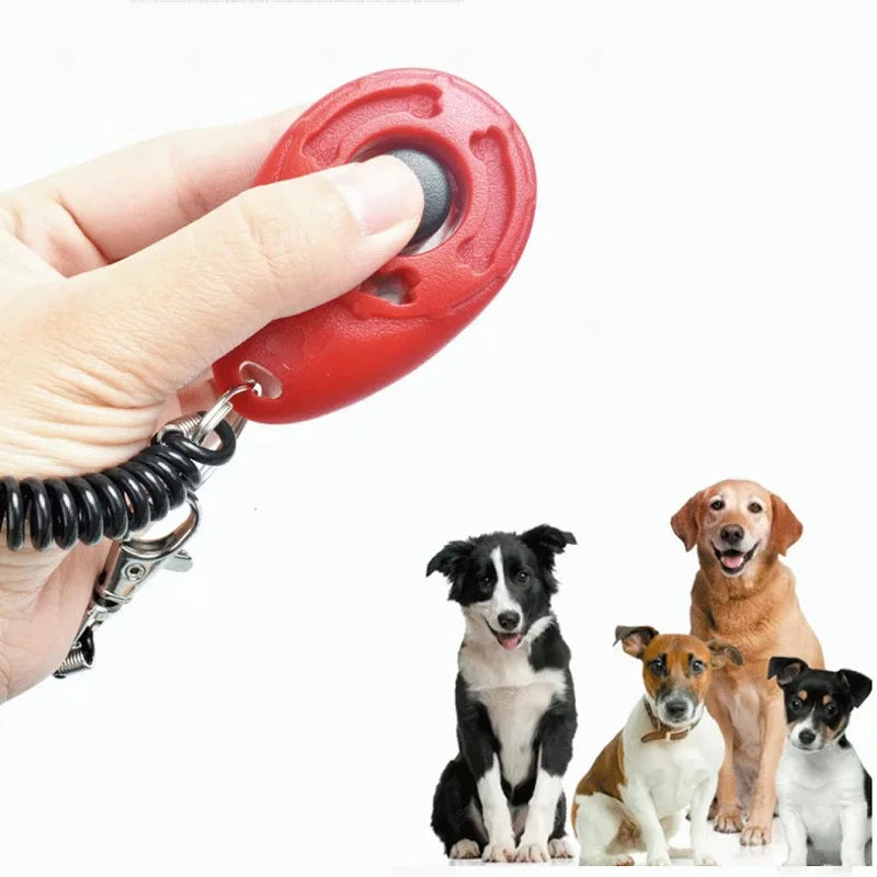 Dog Training Clicker 6cm - Adjustable Wrist Strap Pet Trainer with Key Ring