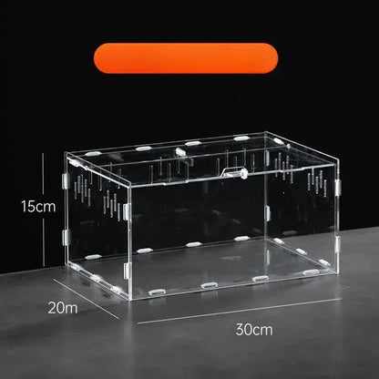 Acrylic Reptile Terrarium – Nano Breeding Box for Spider, Scorpion & Lizards
