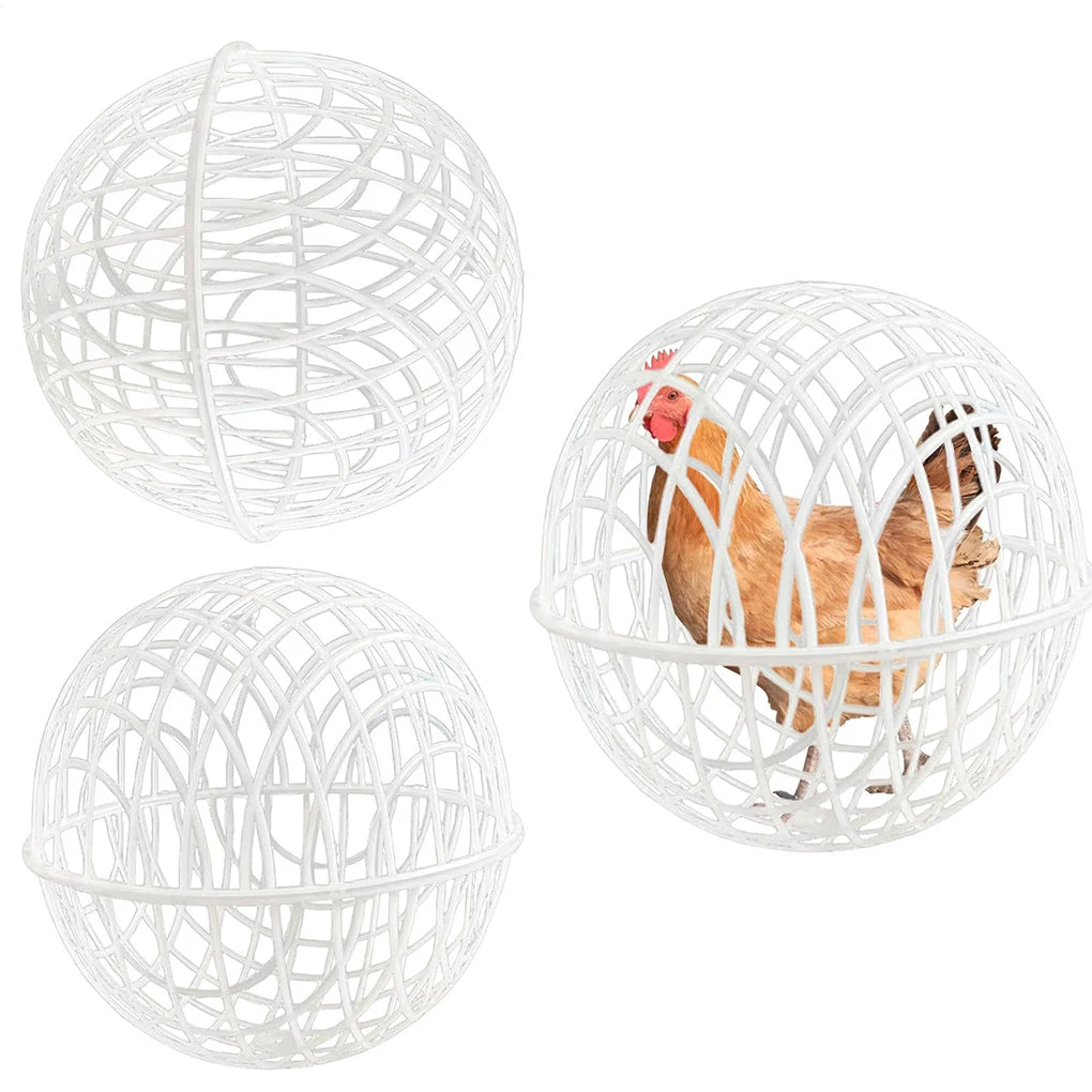 Chicken Ball Cage Pack of 3 Outdoor Pet Enclosure for Small Animals
