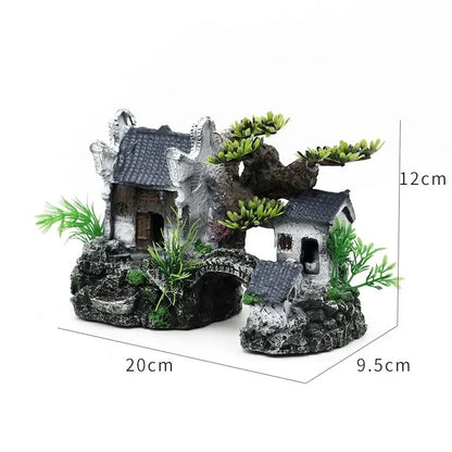 Resin House Ornament – Decoration for Aquarium Landscape