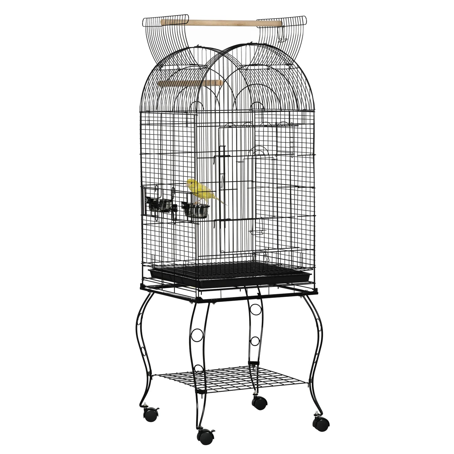 Large Bird Cage 1.53m - Parrot Cage with Stand, Wheels & Perches - The Best For Pets
