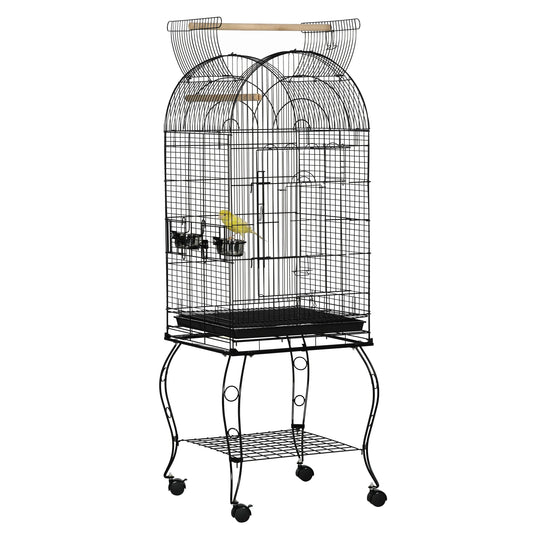 Large Bird Cage 1.53m - Parrot Cage with Stand, Wheels & Perches - The Best For Pets