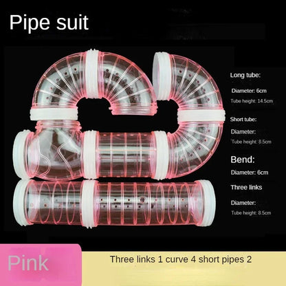 DIY Hamster Tunnel Maze – External Cage Tubes & U-Pipe Set