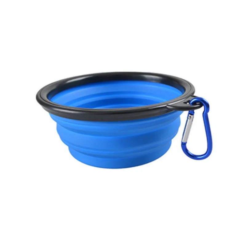 Collapsible Pet Food Bowl 350ml - Portable Silicone Travel Bowl for Dogs & Cats