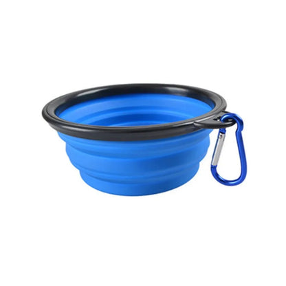 Collapsible Pet Food Bowl 350ml - Portable Silicone Travel Bowl for Dogs & Cats