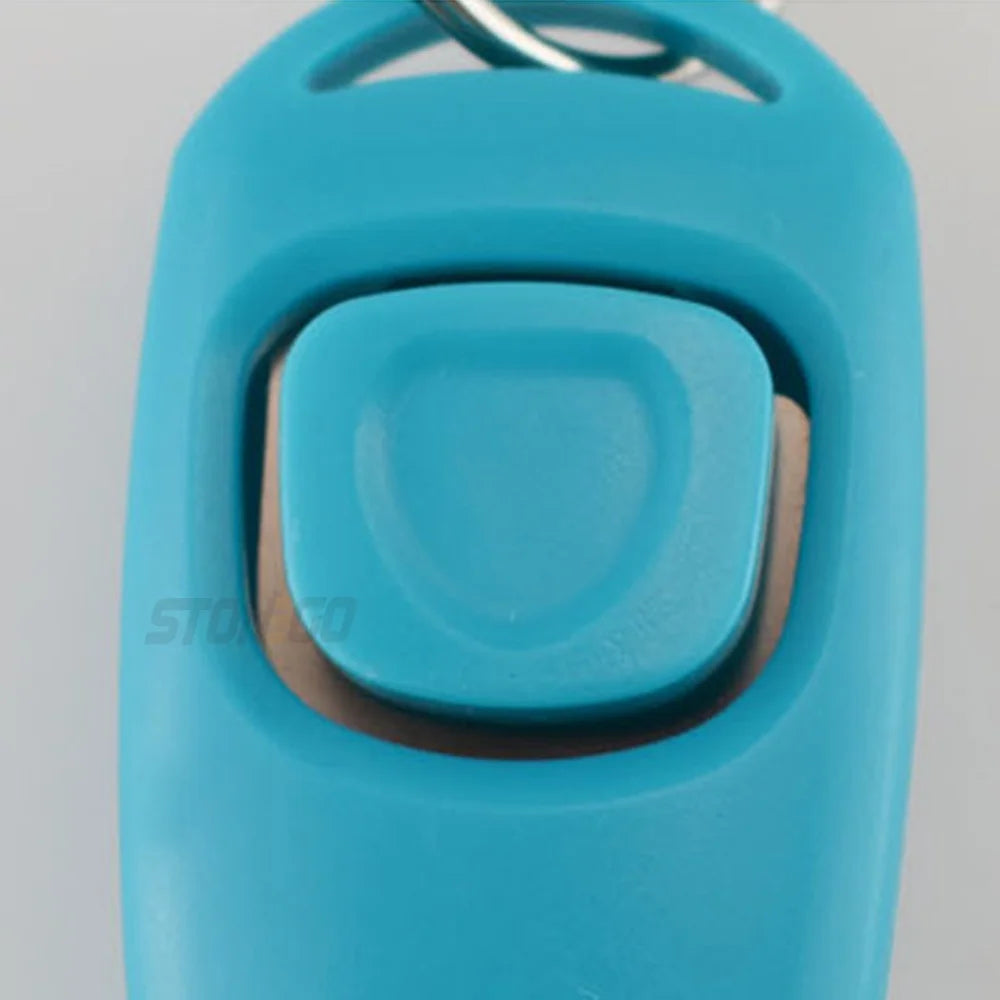 2-in-1 Dog Training Clicker & Whistle 7.5cm - Pet Trainer with Keyring
