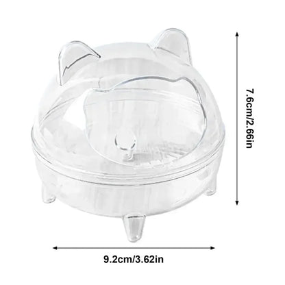 Transparent Hamster Bathhouse – Toilet & Bathroom for Hamsters & Guinea Pigs