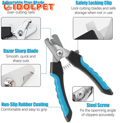 Professional Pet Nail Clipper – Safety Guard & Stainless Steel Blades