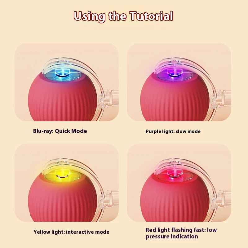Rechargeable Smart Cat Ball – Automatic Rolling Toy with Teaser & Sensor