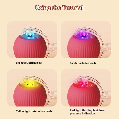 Rechargeable Smart Cat Ball – Automatic Rolling Toy with Teaser & Sensor