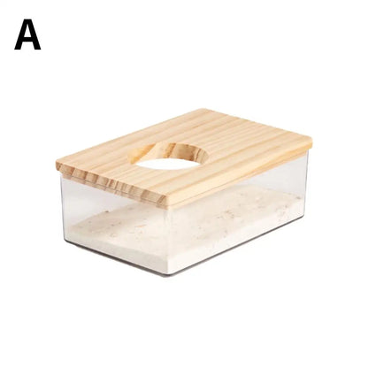 Acrylic Hamster Sand Bath Box – Transparent Dual-Purpose Bath & Toilet