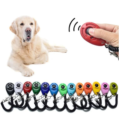 Dog Training Clicker 6cm - Adjustable Wrist Strap Pet Trainer with Key Ring