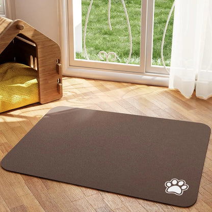 Absorbent Pet Feeding Mat – Quick-Dry Place mat for Food & Water | Easy-to-Clean Non-Slip Mat for Messy Eaters