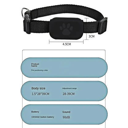 GPS Pet Tracker for Dogs & Cats – Smart Collar with Real-Time Location Tracking
