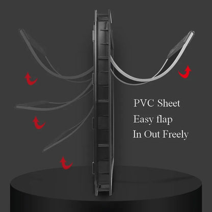 Pet Door for Wooden Doors - Insulated Dog & Cat Flap with Rain Cover