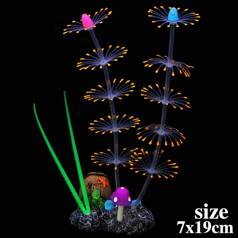 Fluorescent Silicone Aquatic Plants