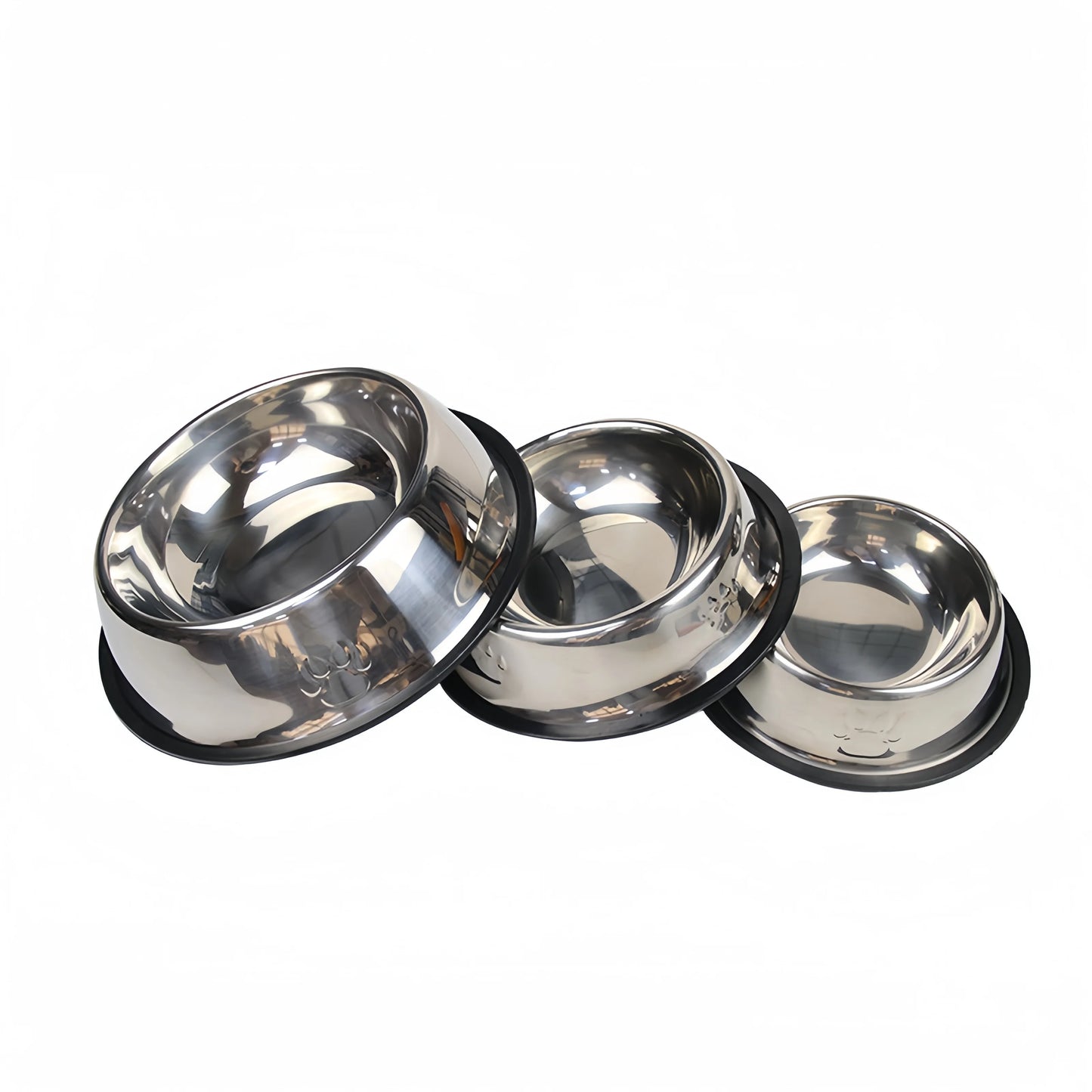 Stainless Steel Dog Bowl - Durable Metal Pet Feeder for Dogs & Cats