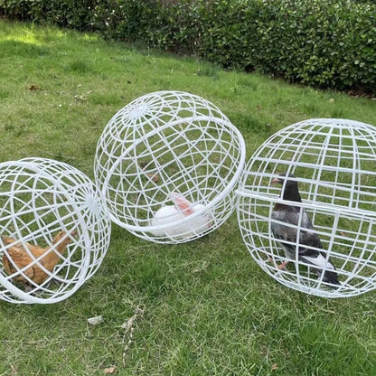 Chicken Ball Cage Pack of 3 Outdoor Pet Enclosure for Small Animals