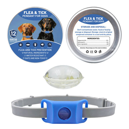 Natural Flea & Tick Repellent Dog Collar With Pendant