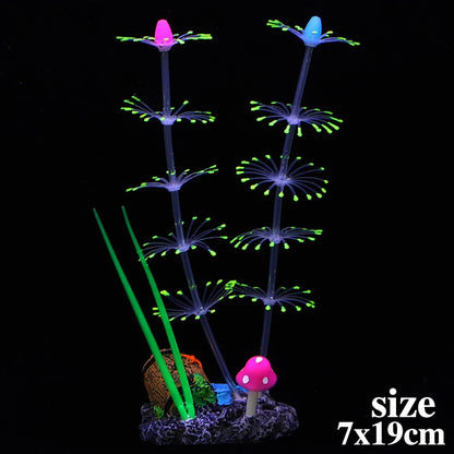 Fluorescent Silicone Aquatic Plants