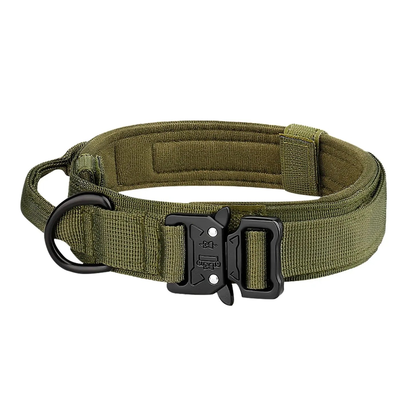 Tactical Dog Collar - Heavy Duty Nylon Collar with Metal Buckle for Medium & Large Dogs