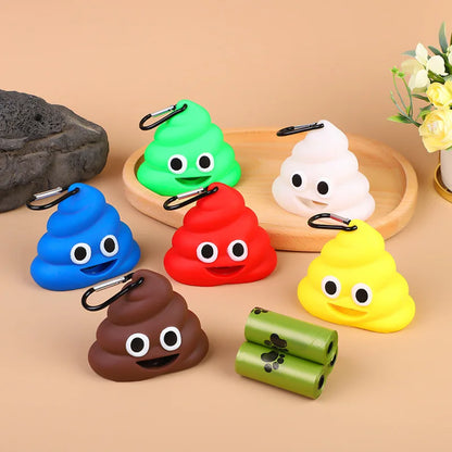 Portable Dog Poop Bag Holder - Cartoon Waste Dispenser for Dogs & Cats