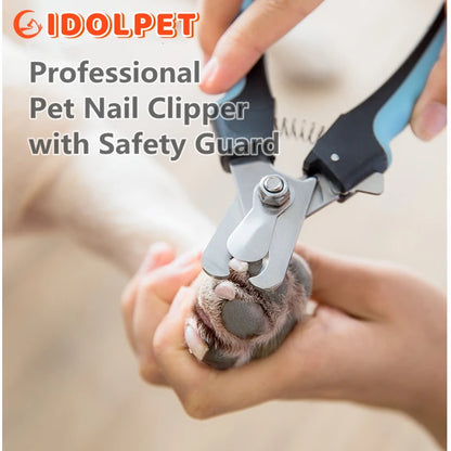 Professional Pet Nail Clipper – Safety Guard & Stainless Steel Blades