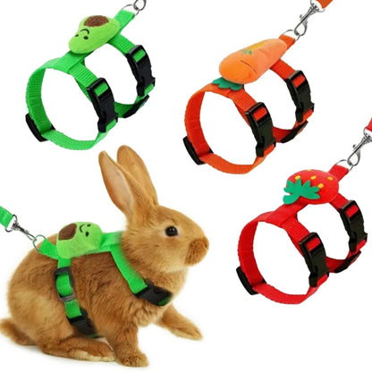 Small Pet Harness & Leash Set - Adjustable for Rabbits, Cats, Ferrets & Guinea Pigs