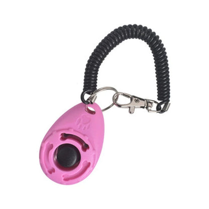 Dog Training Clicker 6cm - Adjustable Wrist Strap Pet Trainer with Key Ring
