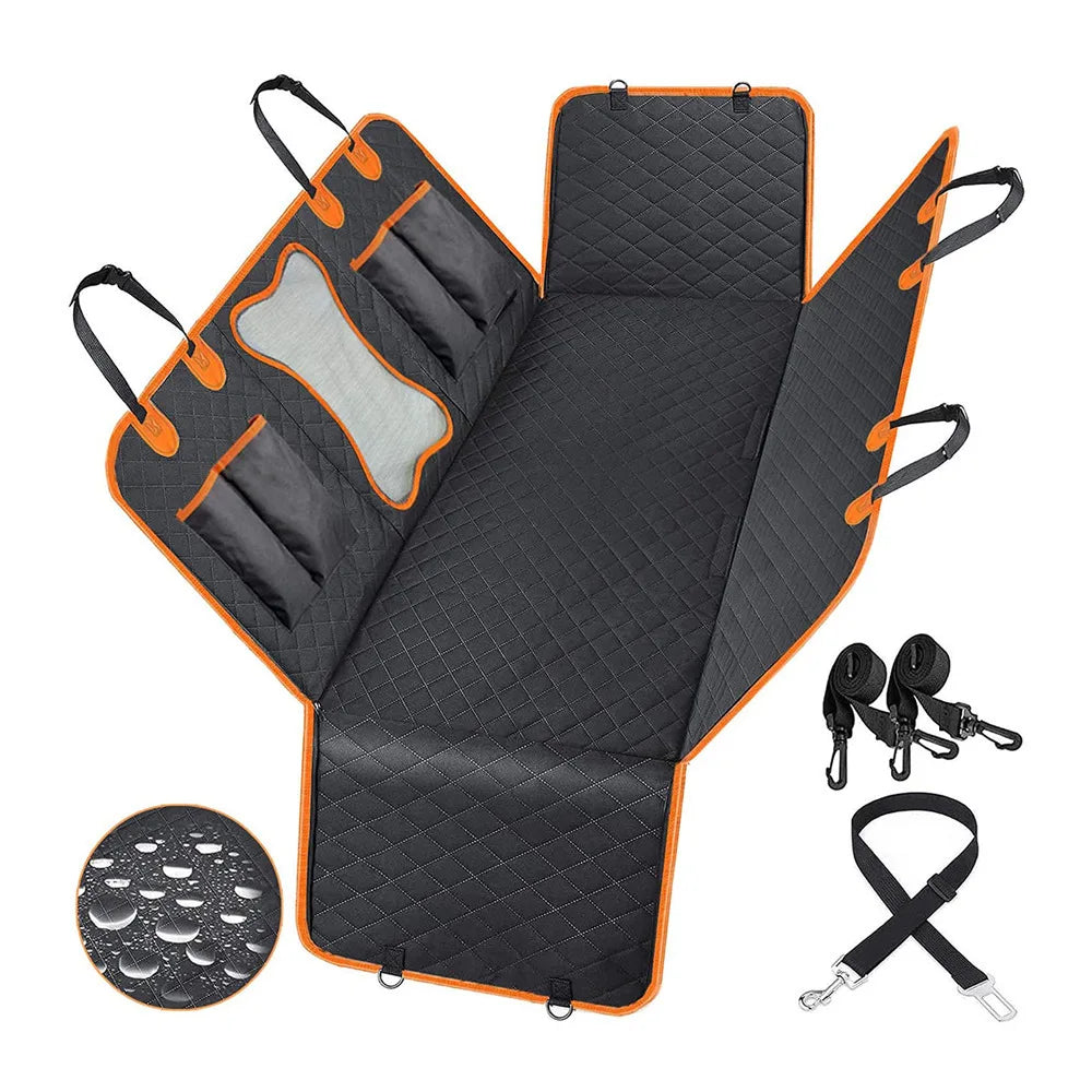 Waterproof Dog Car Seat Cover – Universal Back Seat Protector with Mesh Window & Anti-Dirty Design