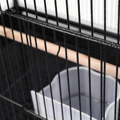 Bird Cage 94cm with Wheels - Open Top Metal Cage for Cockatiels & Parrots