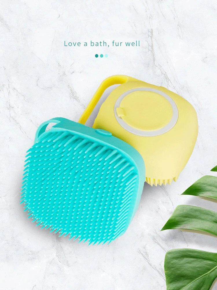 Pet Bath Massage Cube - Silicone Grooming Tool for Dogs & Cats