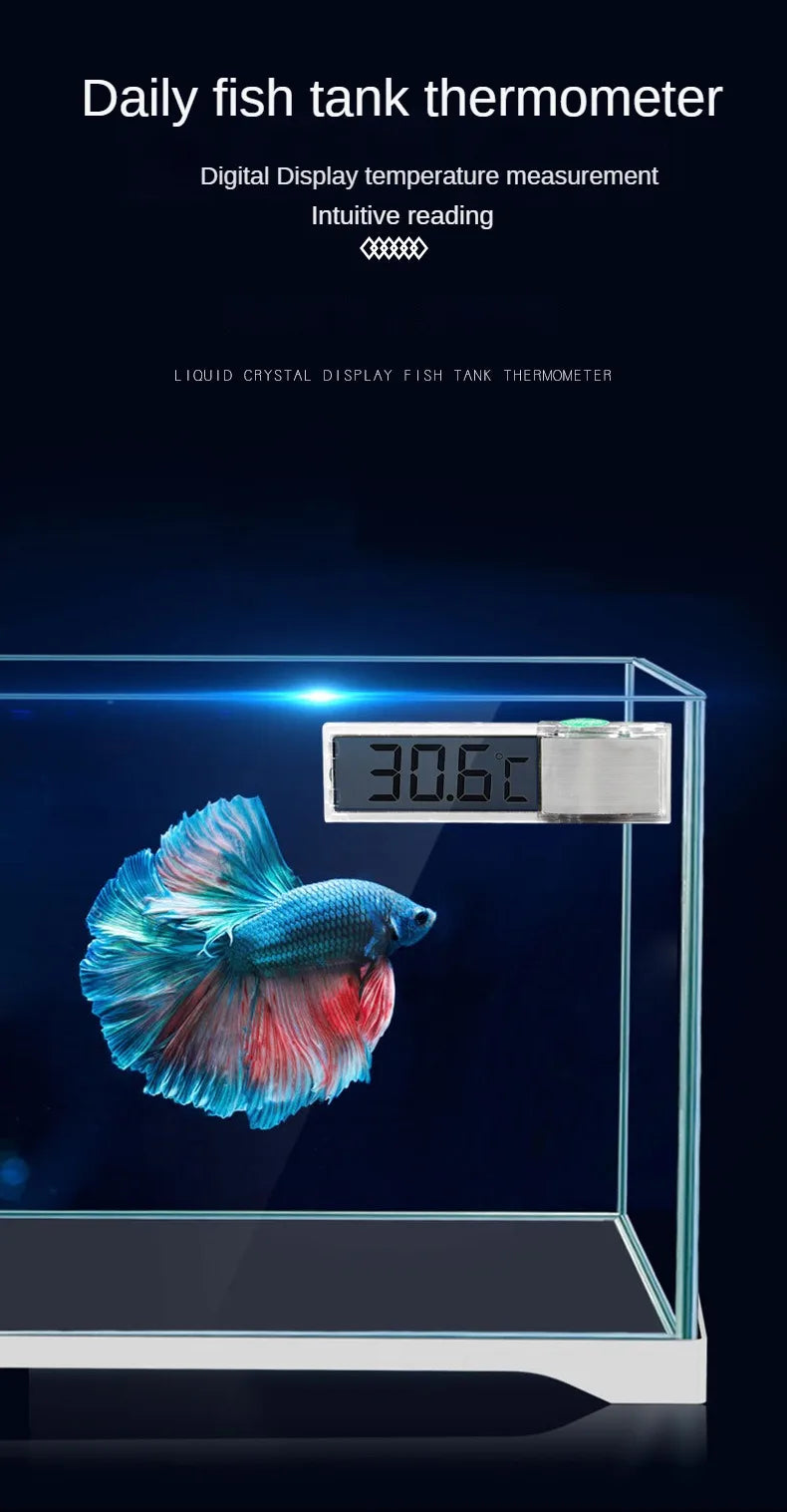 LCD Digital Aquarium Thermometer – Accurate Fish Tank Temperature Meter