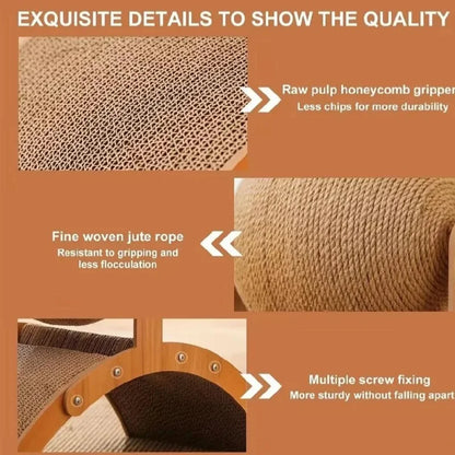 Rabbit Scratch Toy for Cats Kittens Indoor Playing Protect Furniture Natural Sisal Cat Scratcher Pet Training Accessory