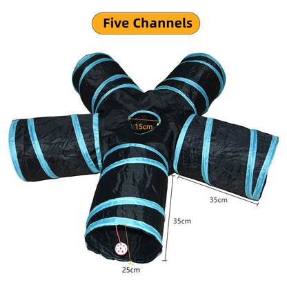 Foldable Cat Tunnel Toy – Interactive Indoor Pet Play Tube for Cats & Kittens – Breathable, Durable, Portable Cat Play Tunnel Barrel loud paper