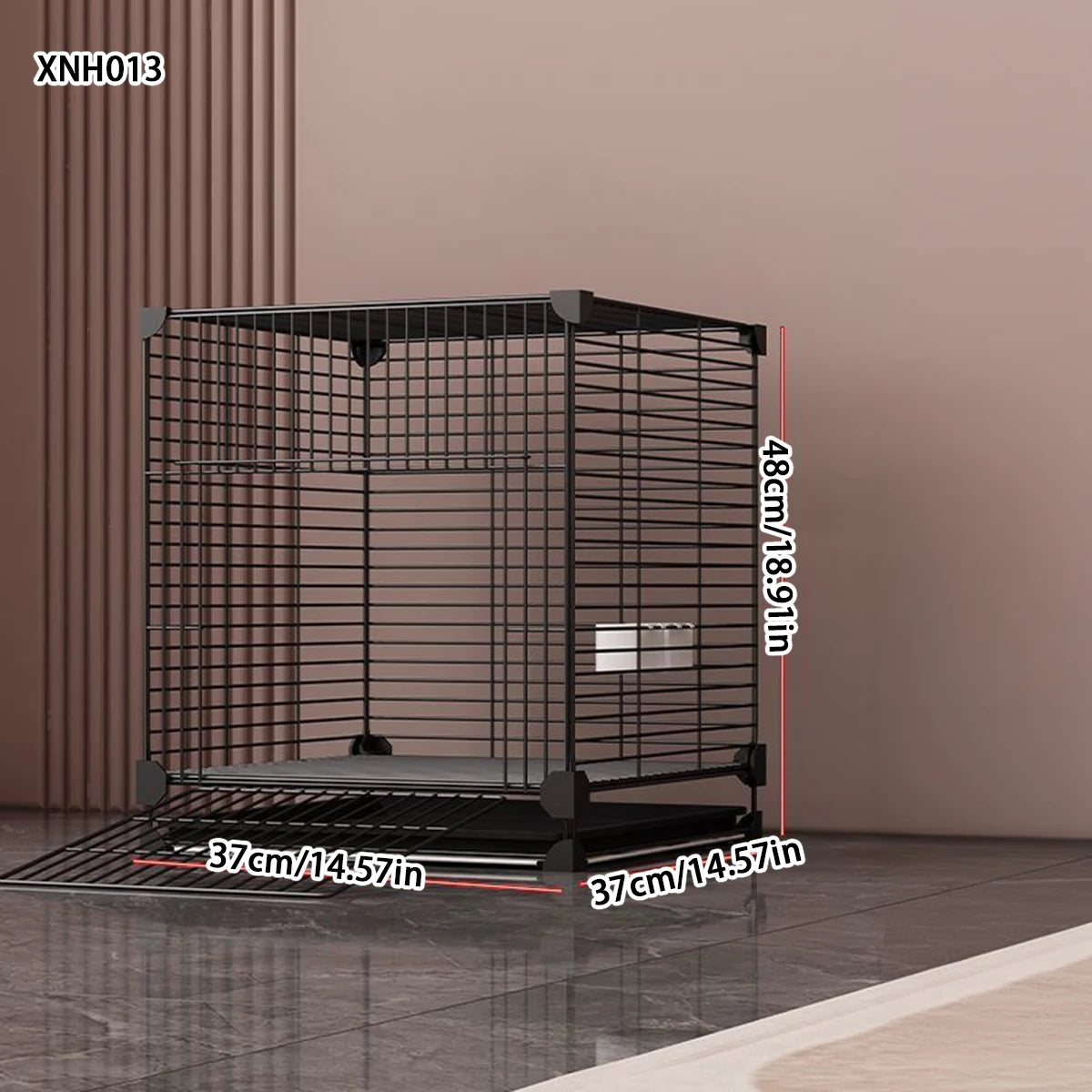 Large Parrot Cage - Metal Horizontal Wire Cage for Parrots & Medium Birds