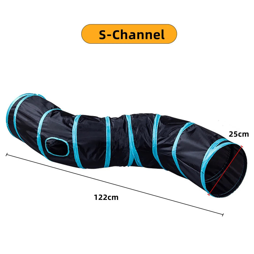 Foldable Cat Tunnel Toy – Interactive Indoor Pet Play Tube for Cats & Kittens – Breathable, Durable, Portable Cat Play Tunnel Barrel loud paper