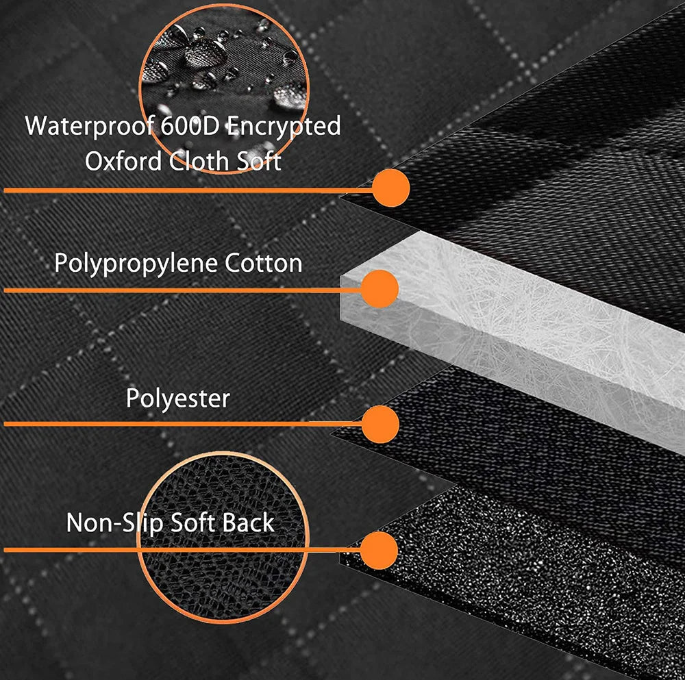 Waterproof Dog Car Seat Cover – Universal Back Seat Protector with Mesh Window & Anti-Dirty Design