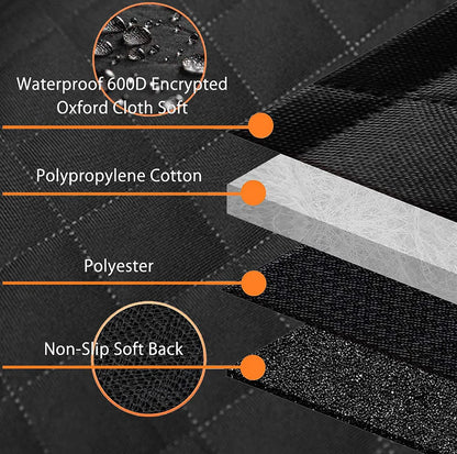 Waterproof Dog Car Seat Cover – Universal Back Seat Protector with Mesh Window & Anti-Dirty Design