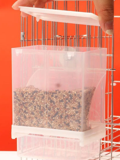 Anti-Spill Bird Feeder - Clear Transparent Food Box for Parrots