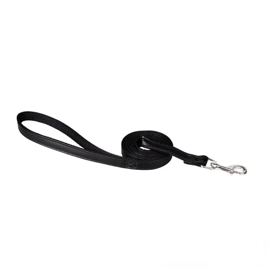 120cm PU Leather Dog Leash – Padded Nylon Lead for Dogs & Cats