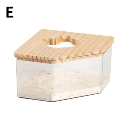 Acrylic Hamster Sand Bath Box – Transparent Dual-Purpose Bath & Toilet