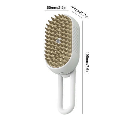 3-in-1 Pet Grooming Brush – Electric Hair Remover with Steam & Massage