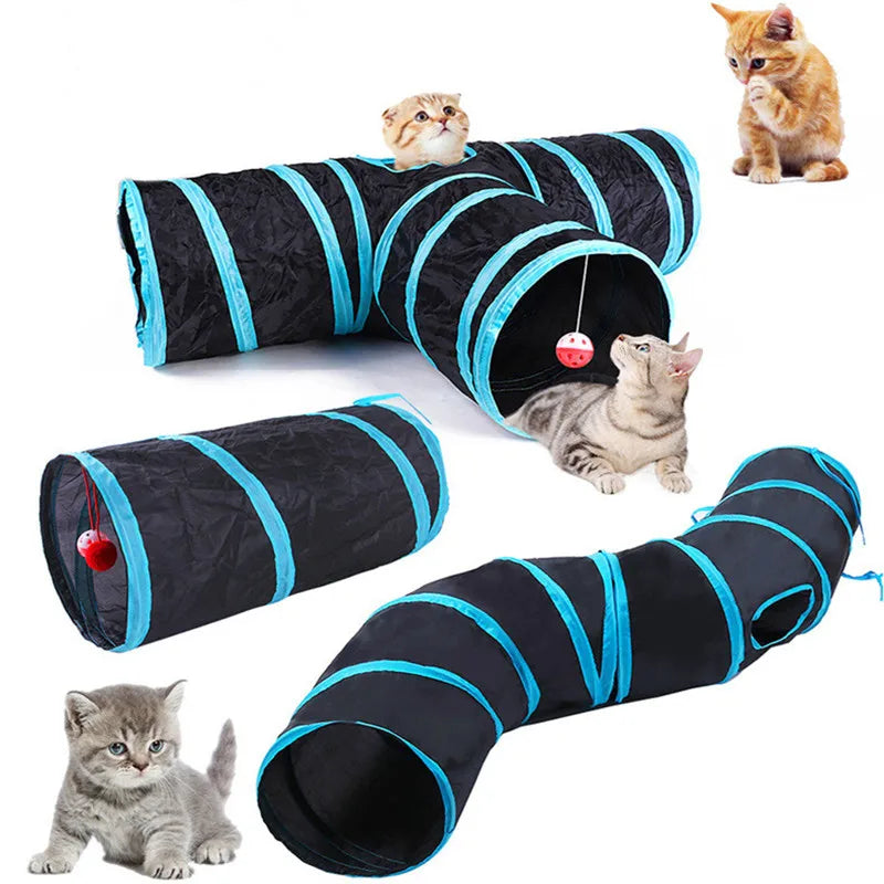 Foldable Cat Tunnel Toy – Interactive Indoor Pet Play Tube for Cats & Kittens – Breathable, Durable, Portable Cat Play Tunnel Barrel loud paper