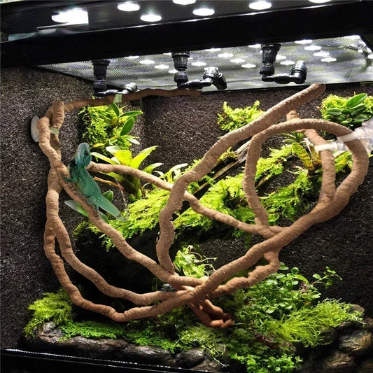 Flexible Rattan Vines – Bendable Jungle Branches for Reptile Terrarium Decor