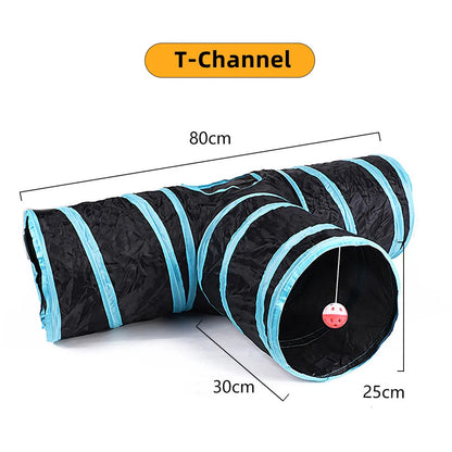 Foldable Cat Tunnel Toy – Interactive Indoor Pet Play Tube for Cats & Kittens – Breathable, Durable, Portable Cat Play Tunnel Barrel loud paper