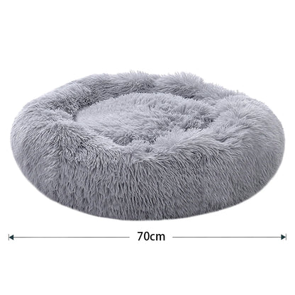 Warm Donut Pet Bed – Plush, Machine-Washable Dog & Cat Sleeping Nest