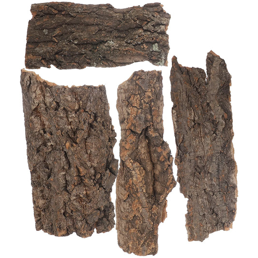 4Pcs Natural Cork Bark – Flat Reptile Terrarium Background & Climbing Decor