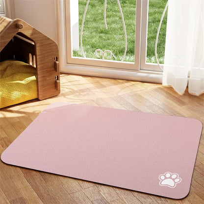 Absorbent Pet Feeding Mat – Quick-Dry Place mat for Food & Water | Easy-to-Clean Non-Slip Mat for Messy Eaters